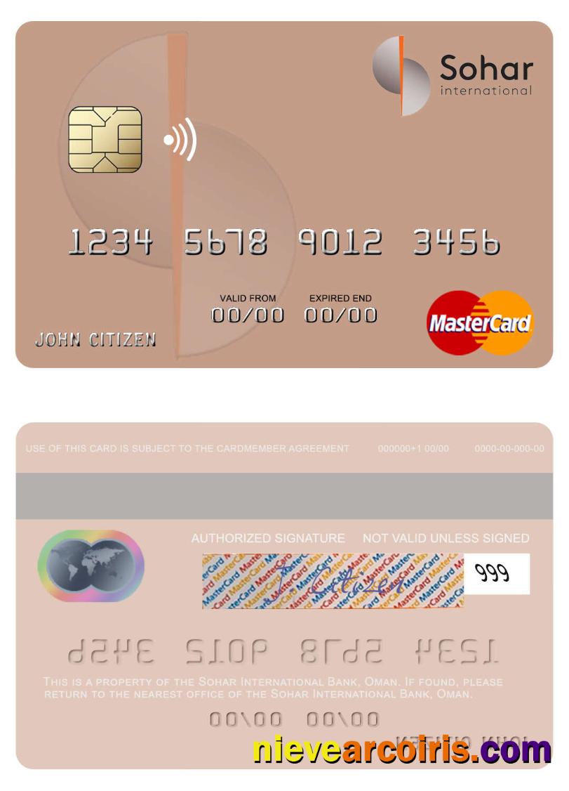 Oman Sohar International Bank mastercard